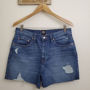 NWOT BDG HIGH WAIST MOM DENIM DISTRESSED SHORTS